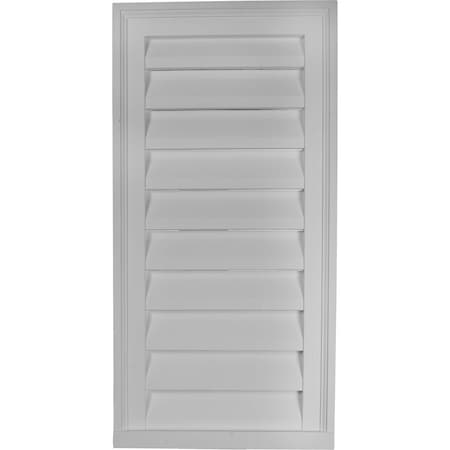 Ekena Millwork Vertical Urethane Gable Vent Louver, Functional, 18"W x 34"H x 2"P GVVE18X34F